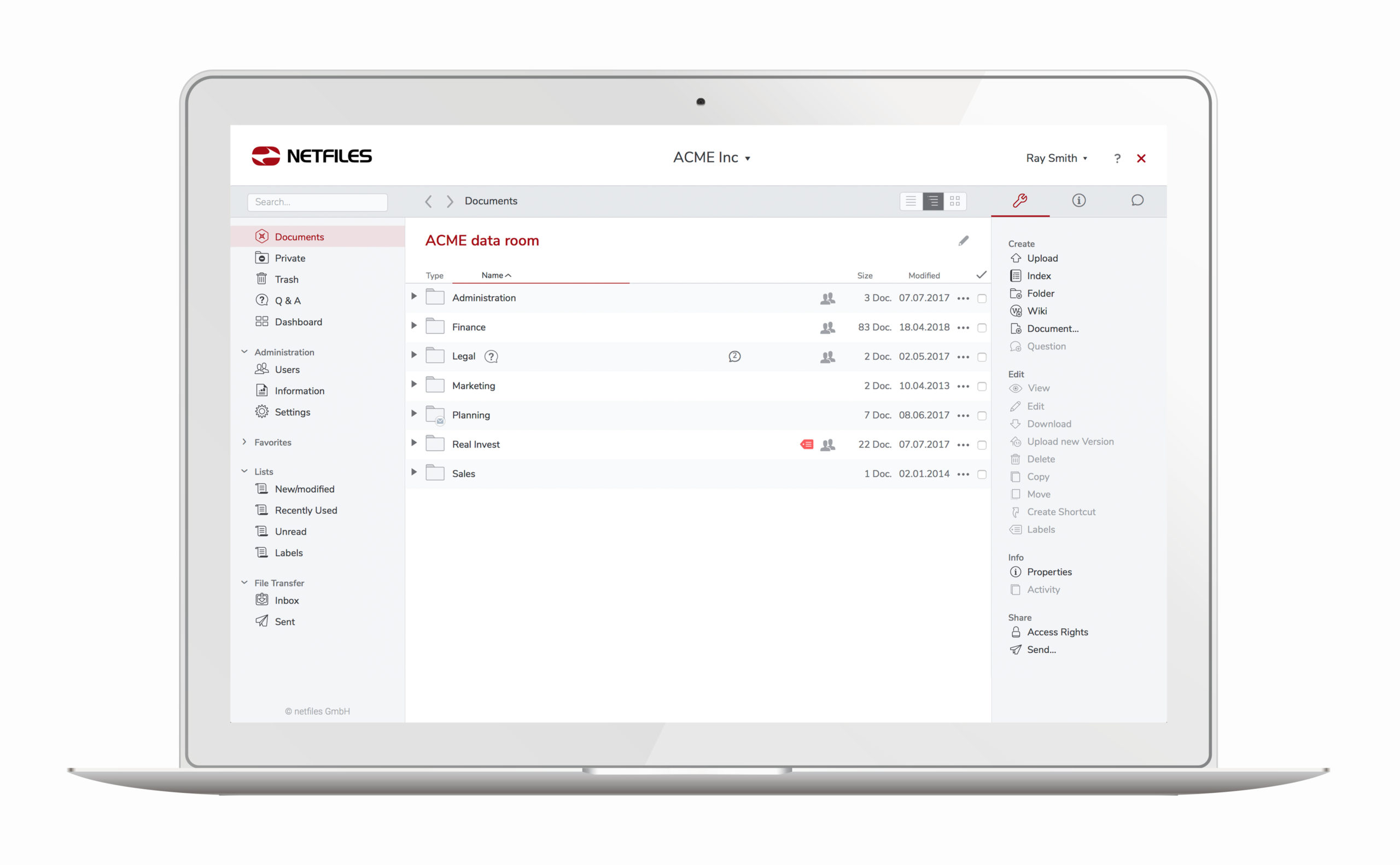 Netfile Screenshots Netfiles VDR is your business' best advocate and helper
